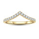 14K Gold V‑Shape Moissanite Half‑Eternity Band Ring(1.5mm)