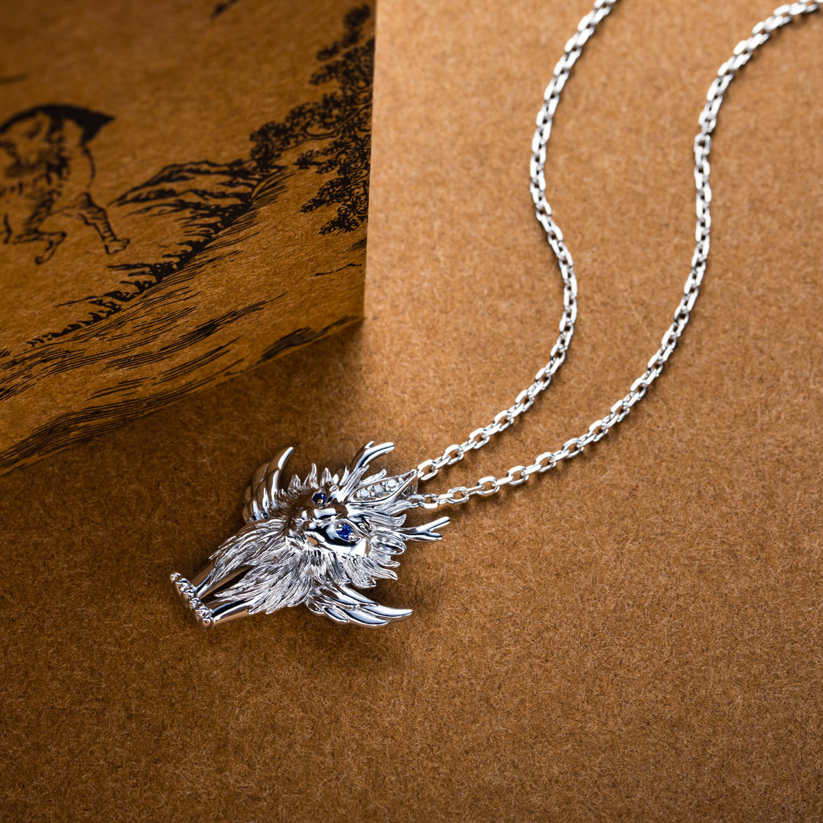 S925 White Ze Divine Beast Pendant