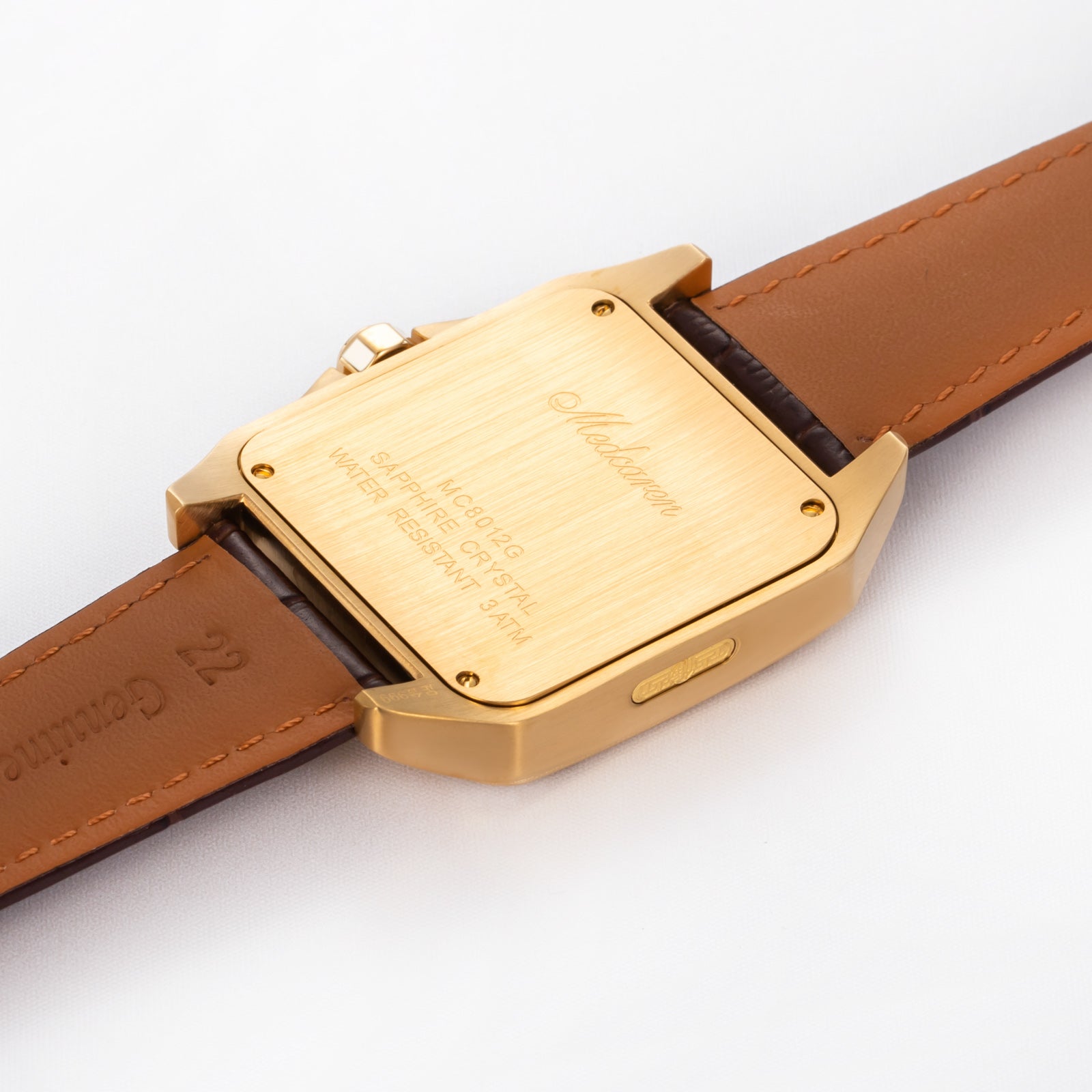 Luxury Men's Watches 36mm 24K Gold Quartz Watch Waterproof Premium Leather Strap Calendar Chronograph Men Wristwatch Gifts