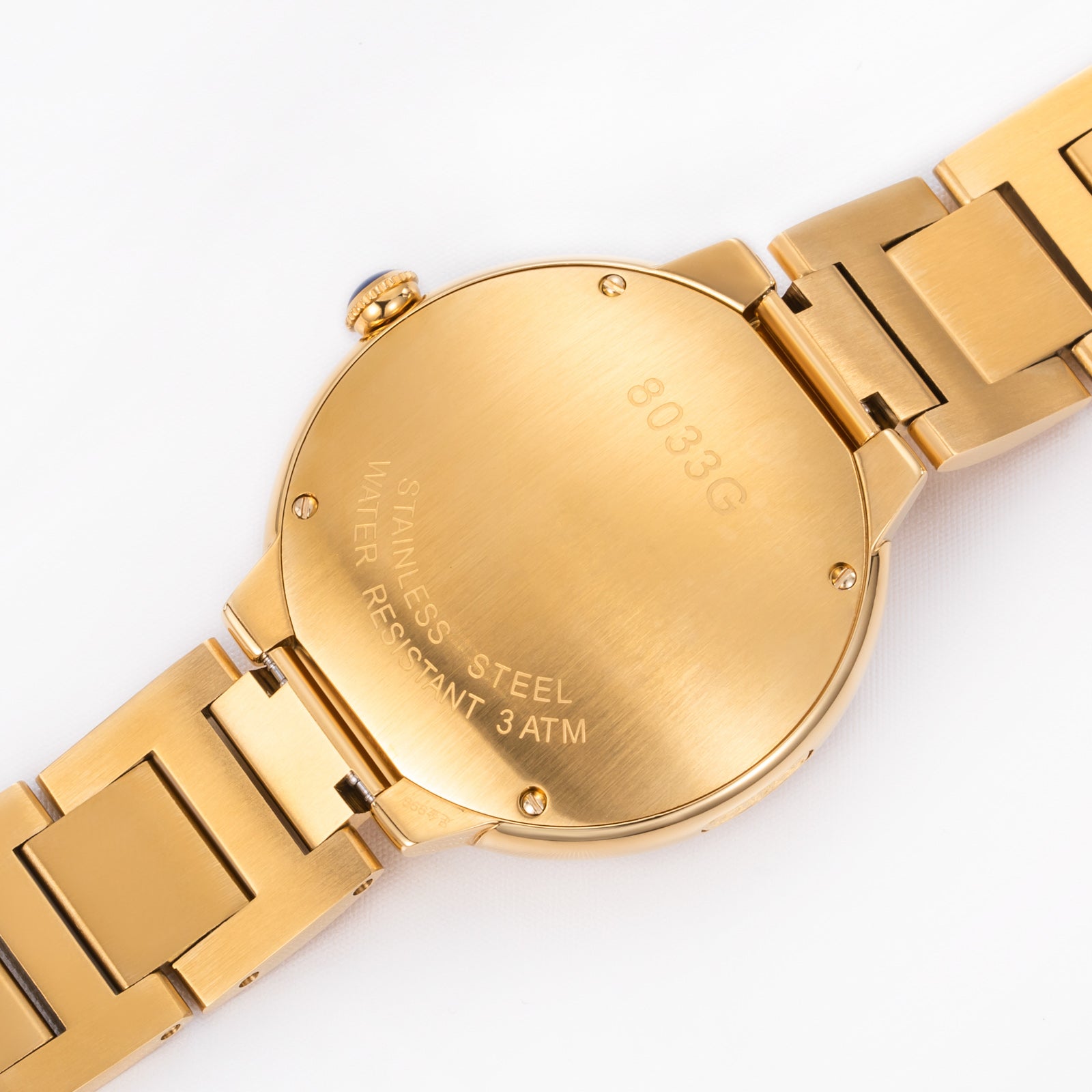 Luxury Men's Watches 38mm 24K Gold Quartz Watch Waterproof Stainless Steel Strap Calendar Chronograph Men Wristwatch Gifts