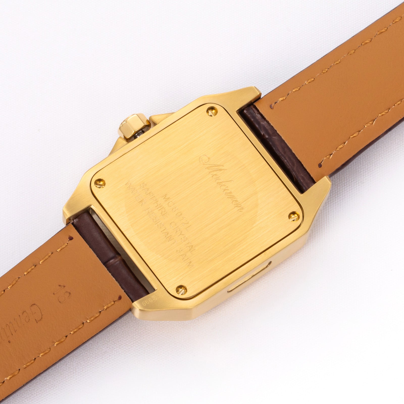 New Luxury Women' s Wristwatches 30.5mm 24K Gold Fashion Calendar Quartz Watch Premium Leather Strap Waterproof Gifts for Women