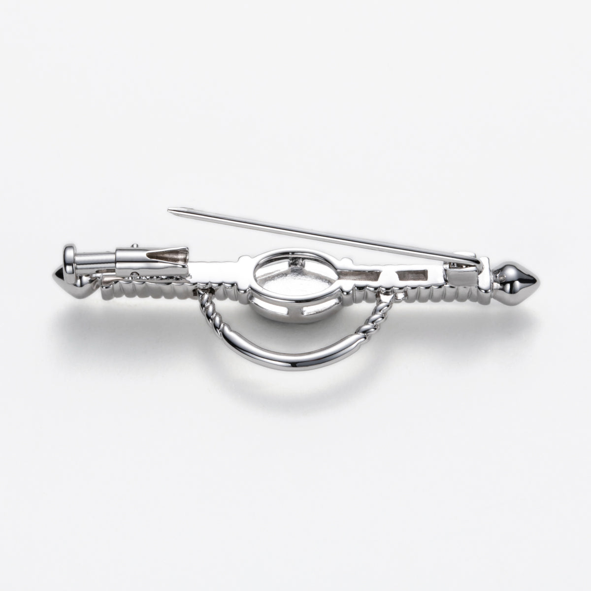 S925 Silver Black Mother of Pearl Brooch