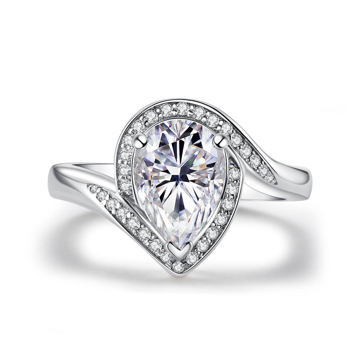 Halo Moissanite Diamond Engagement Ring (1/2/3CT)