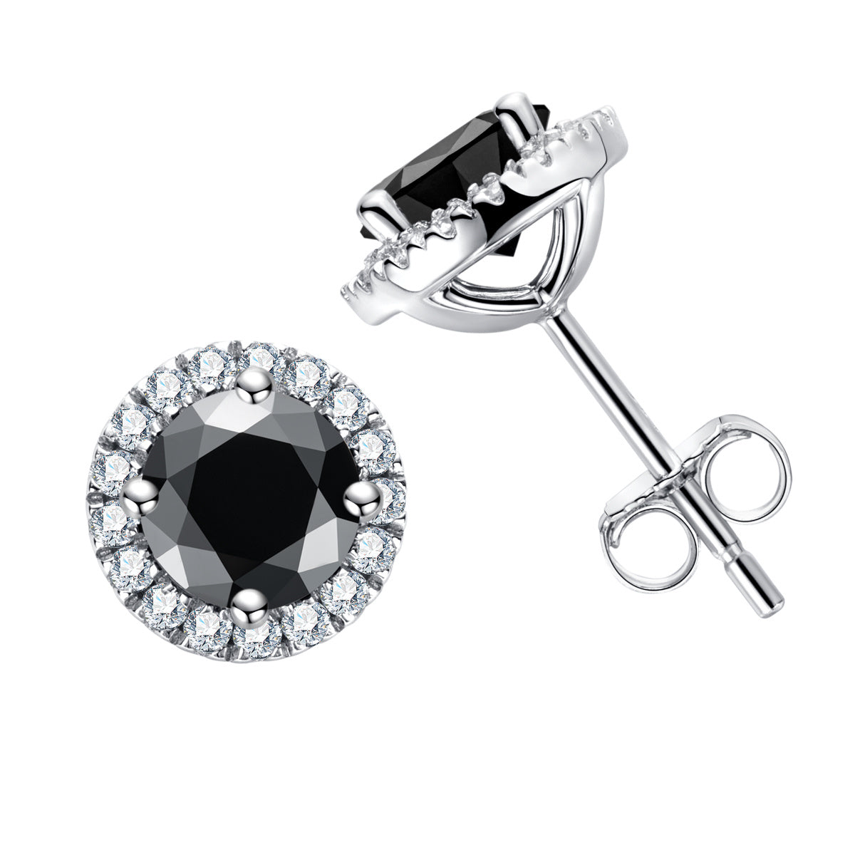 S925 Sterling Silver Moissanite Stud Earrings