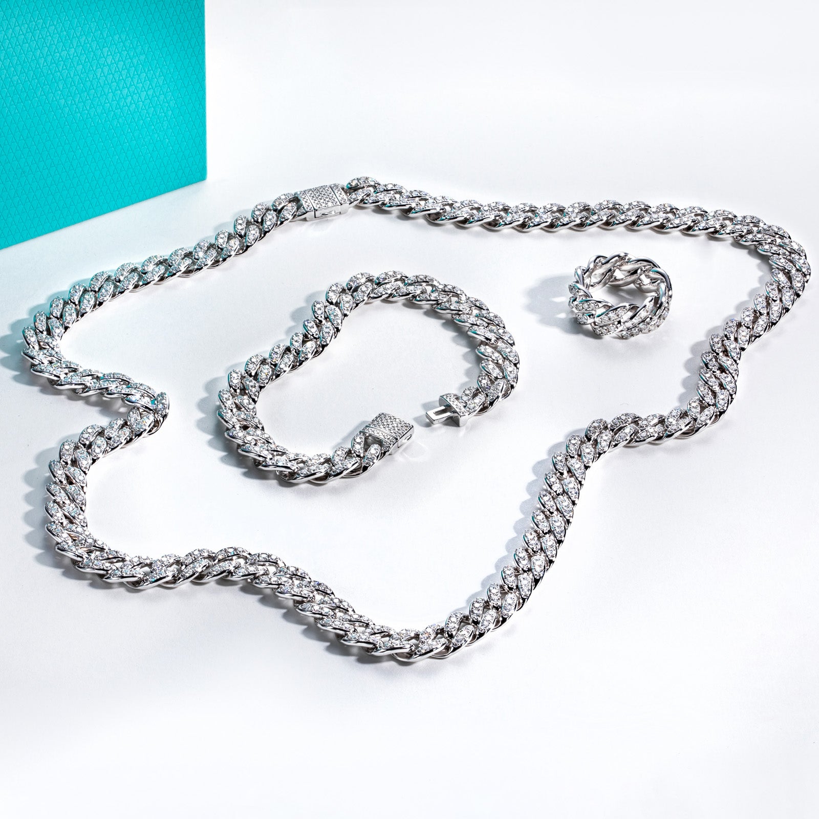 Moissanite Twisted Cuban Chain Necklace