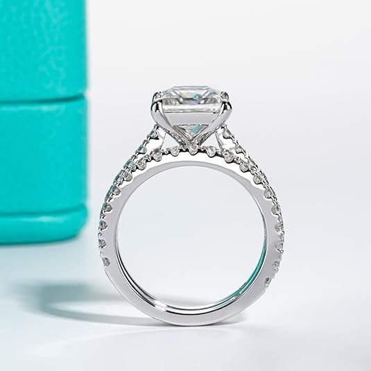 Moissanite Diamond Bridal Set Engagement Ring (4.19 CTTW)