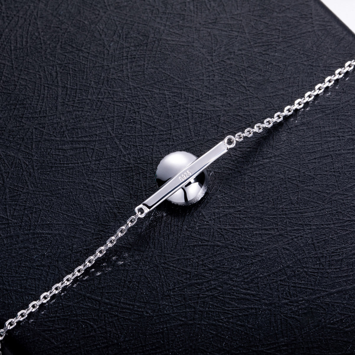 S925‑Silver Round‑Cut Moissanite Bracelet, 2.0ct