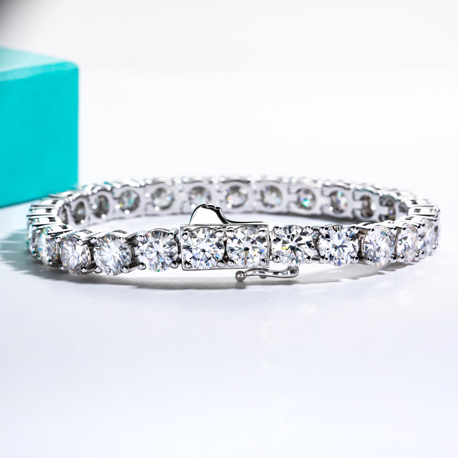Moissanite Silver Tennis Bracelet (24-32 cttw)