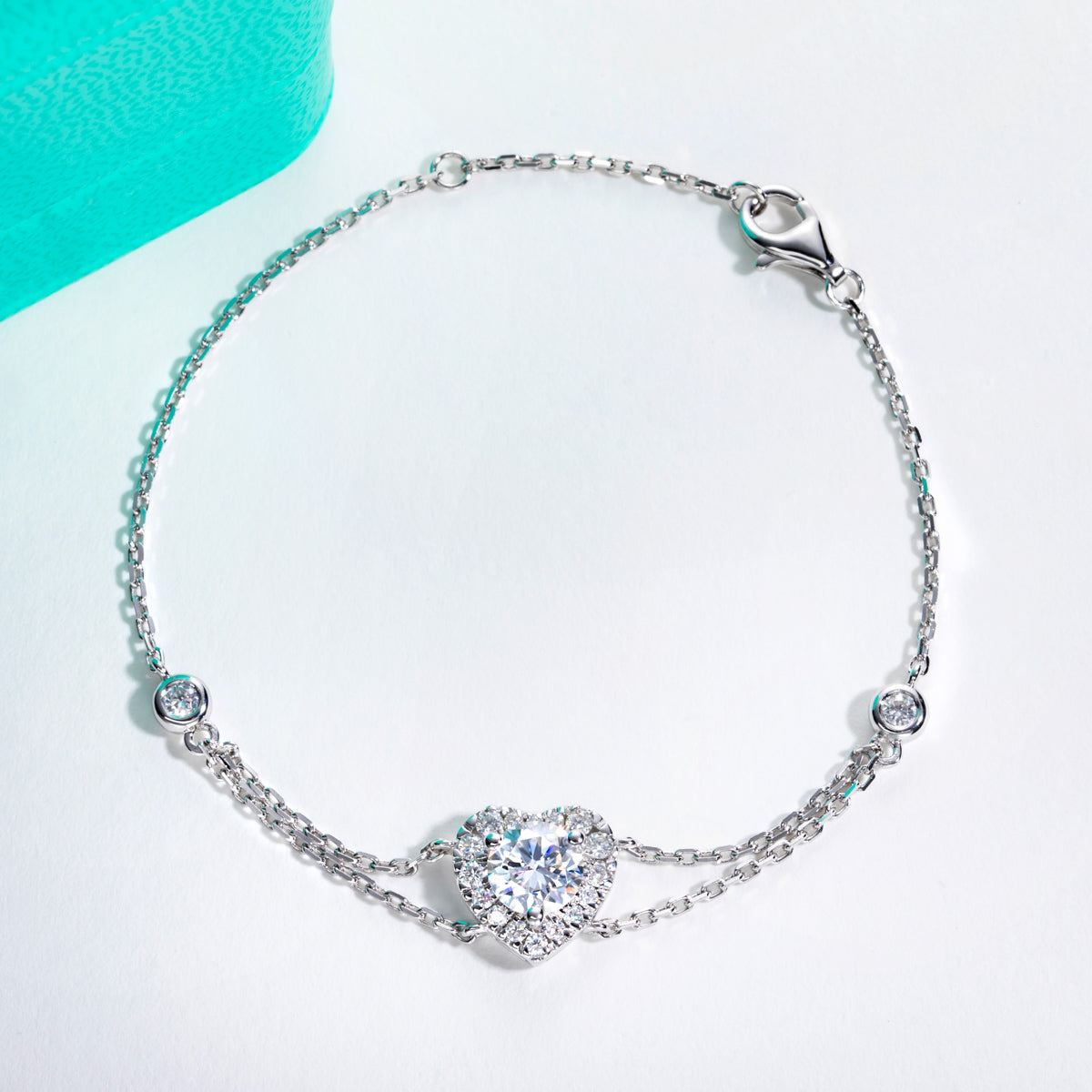 S925 Sterling Silver Moissanite Wholehearted Love Bracelet