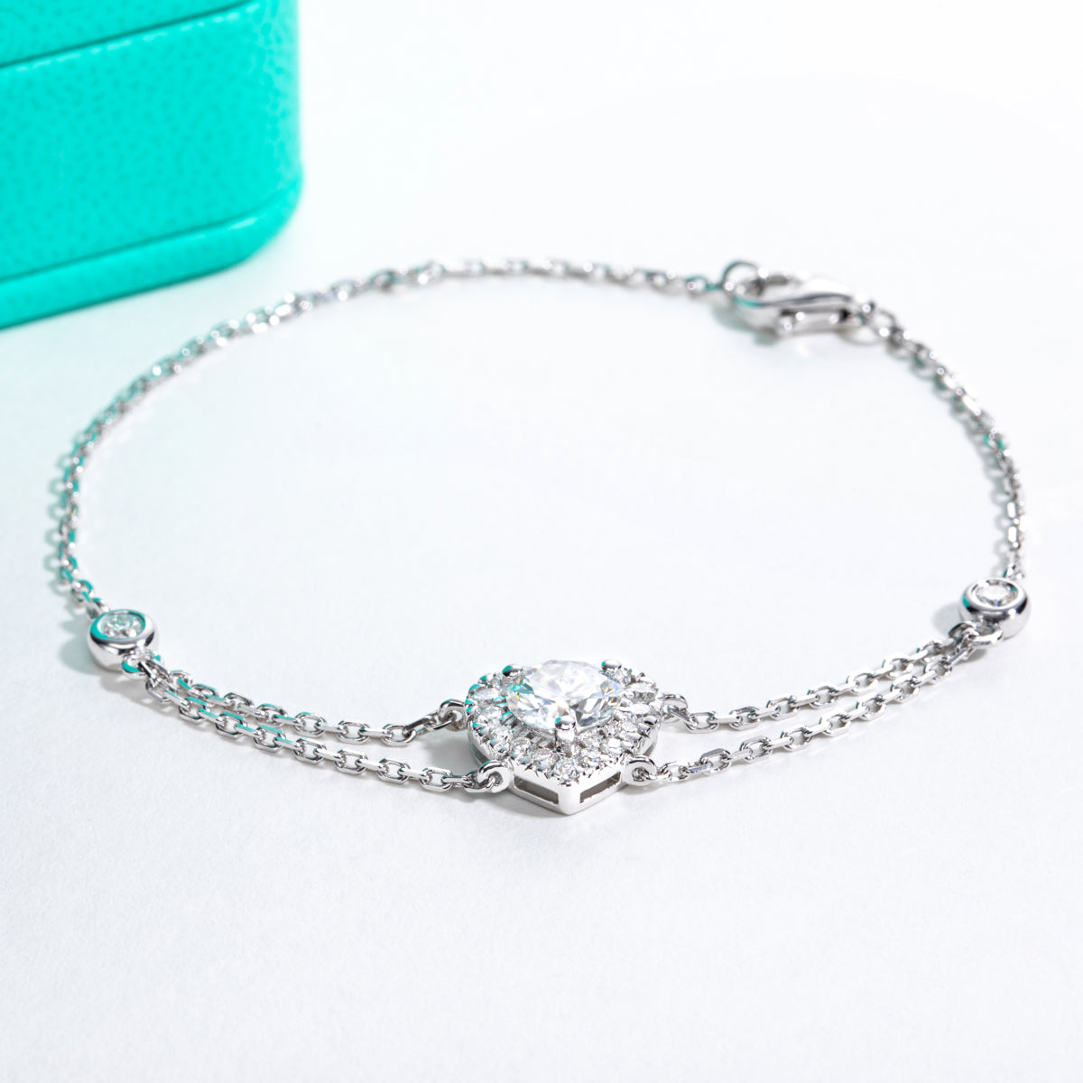 S925 Sterling Silver Moissanite Wholehearted Love Bracelet