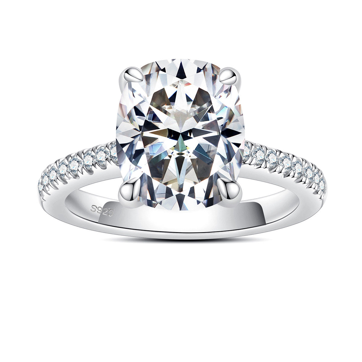 5.0 CT Moissanite Luxury‑Style Ring in S925 Sterling Silver