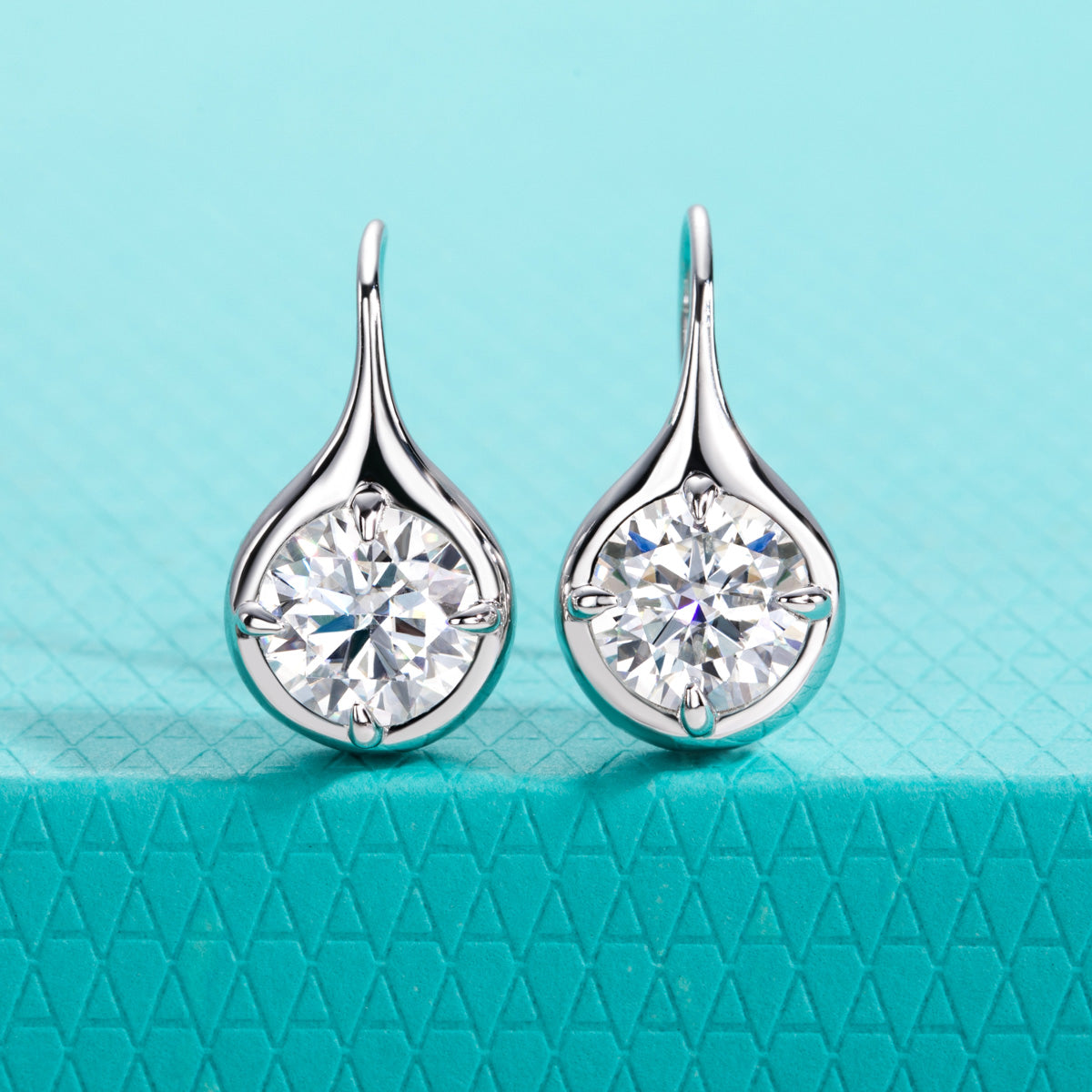 S925 Silver Moissanite Drop Earrings