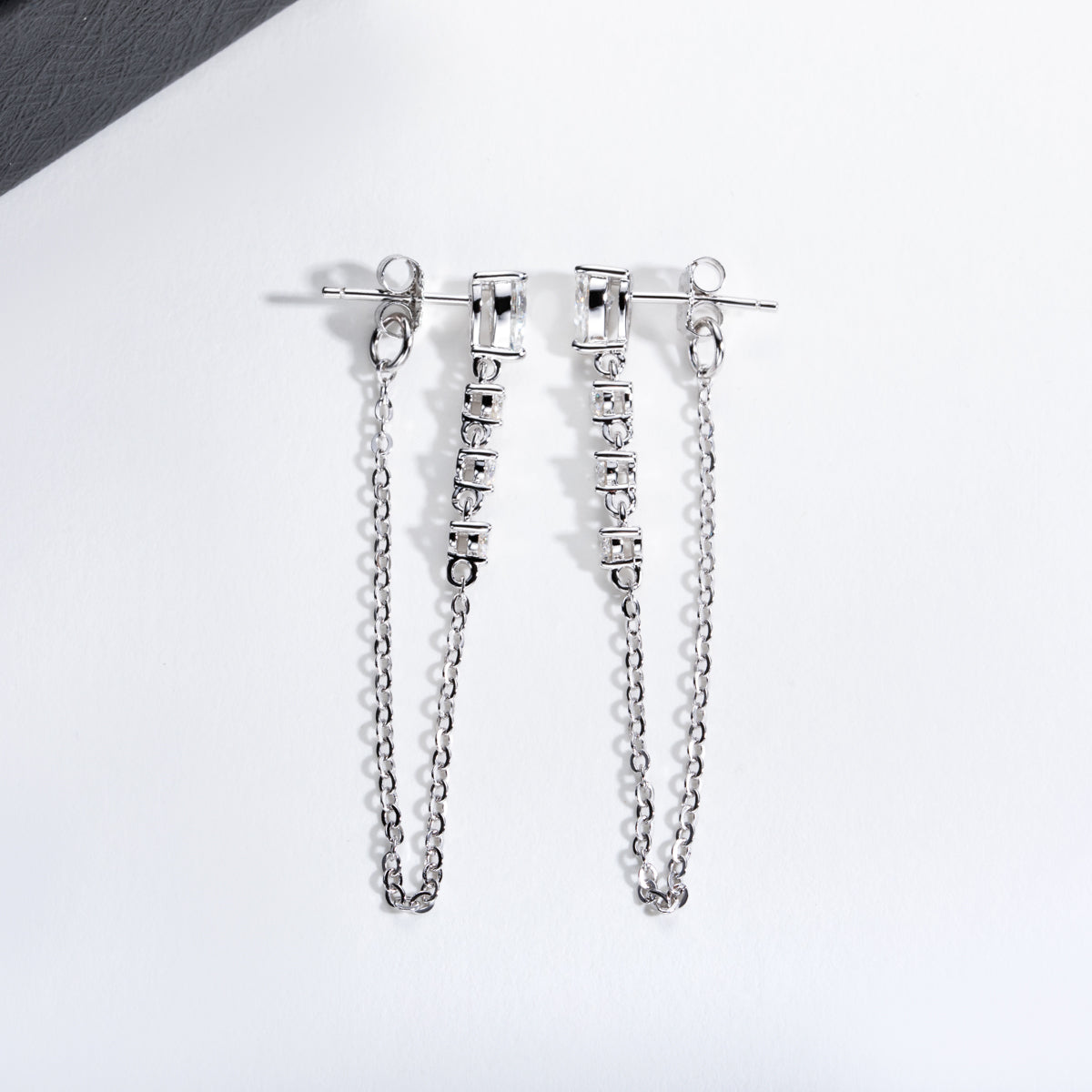 S925 Silver 4×6mm Pear Moissanite Stud Earrings