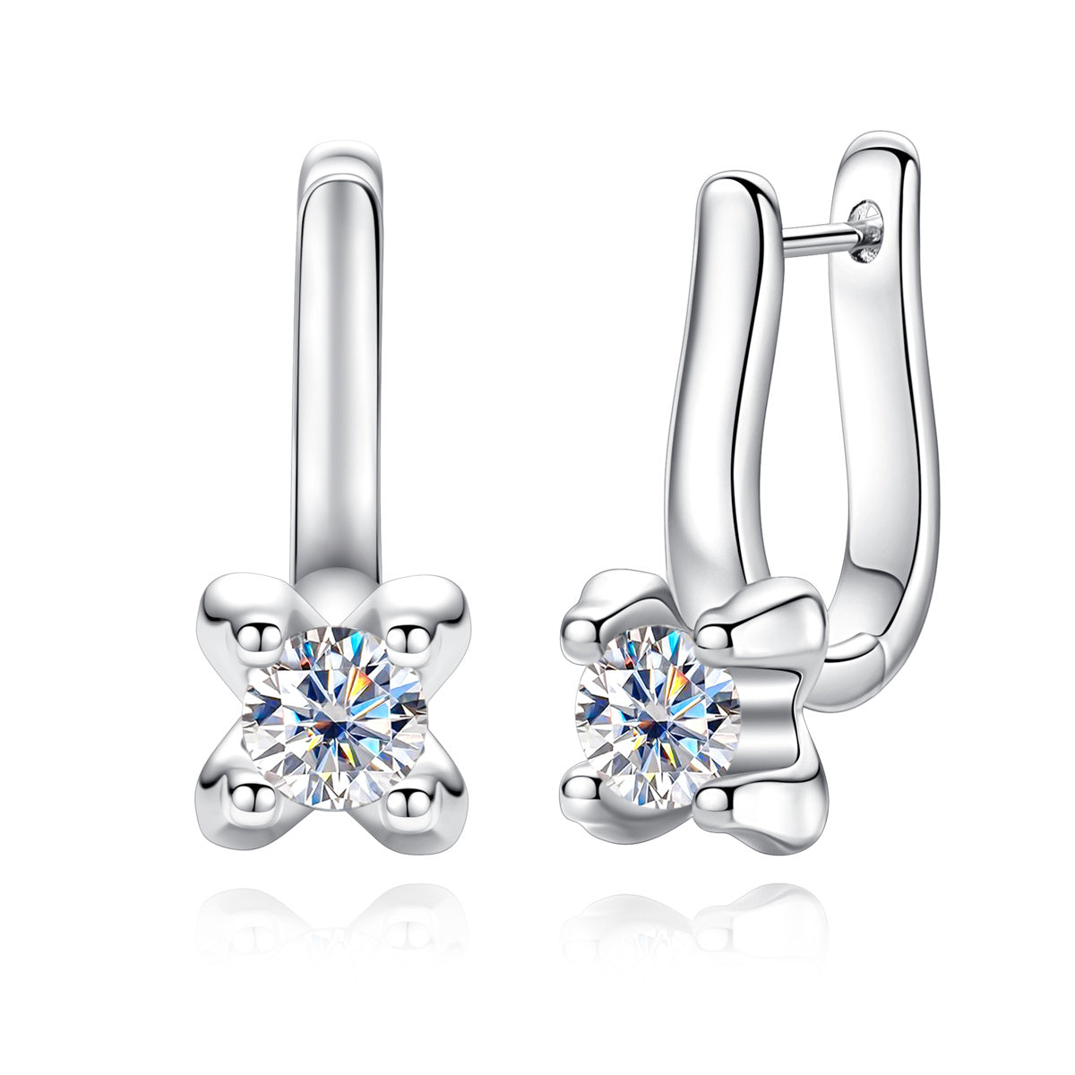 5mm 0.5CT Moissanite Stud Earrings Pair