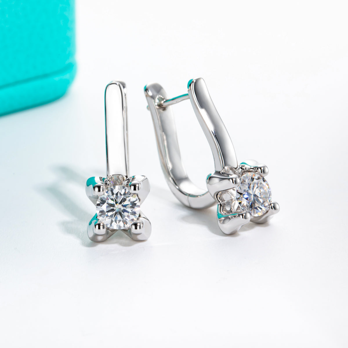 5mm 0.5CT Moissanite Stud Earrings Pair