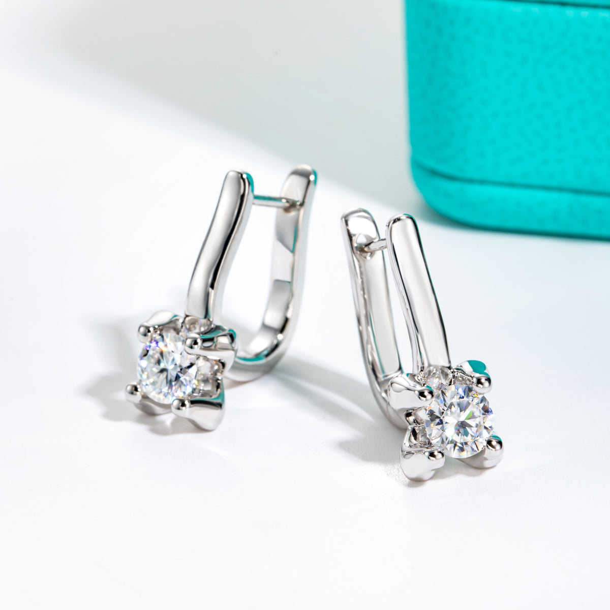 5mm 0.5CT Moissanite Stud Earrings Pair