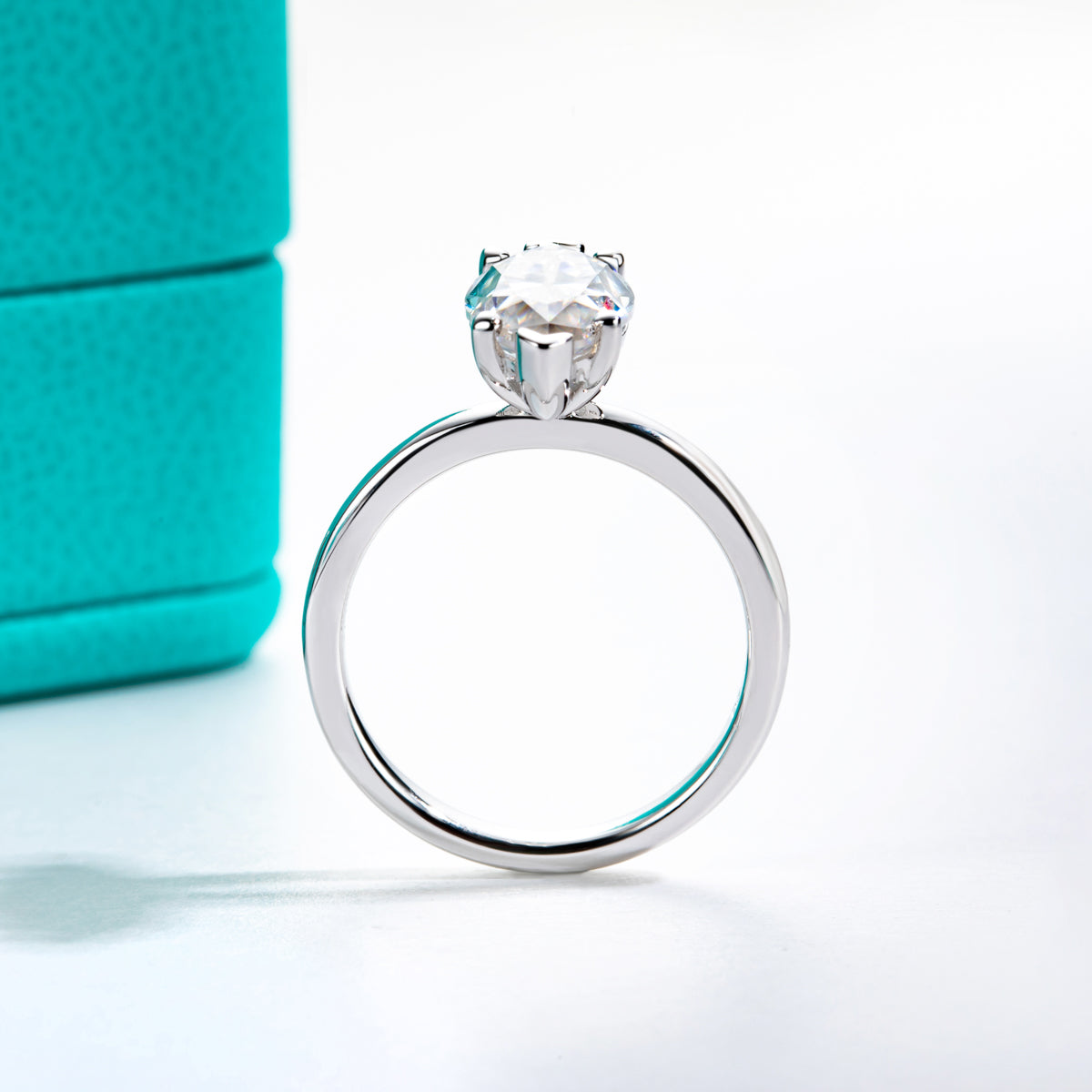3.0CT Marquise‑Cut Single‑Stone Moissanite Ring in S925 Sterling Silver