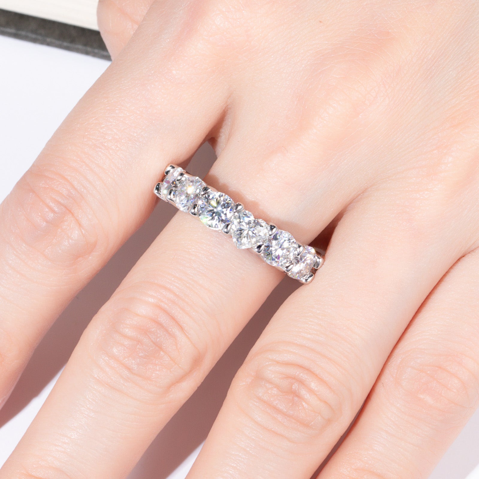 Heart & Round Cut Moissanite Wedding Band (4.8 cttw)