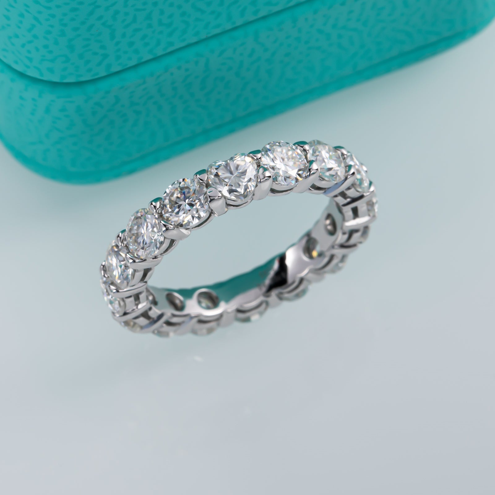 Heart & Round Cut Moissanite Wedding Band (4.8 cttw)