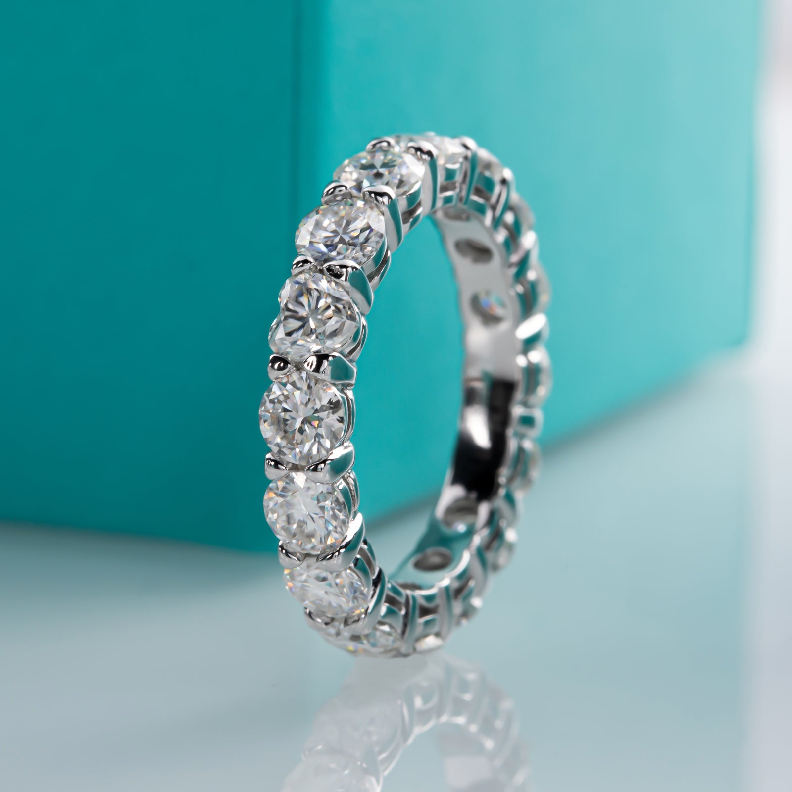 Heart & Round Cut Moissanite Wedding Band (4.8 cttw)