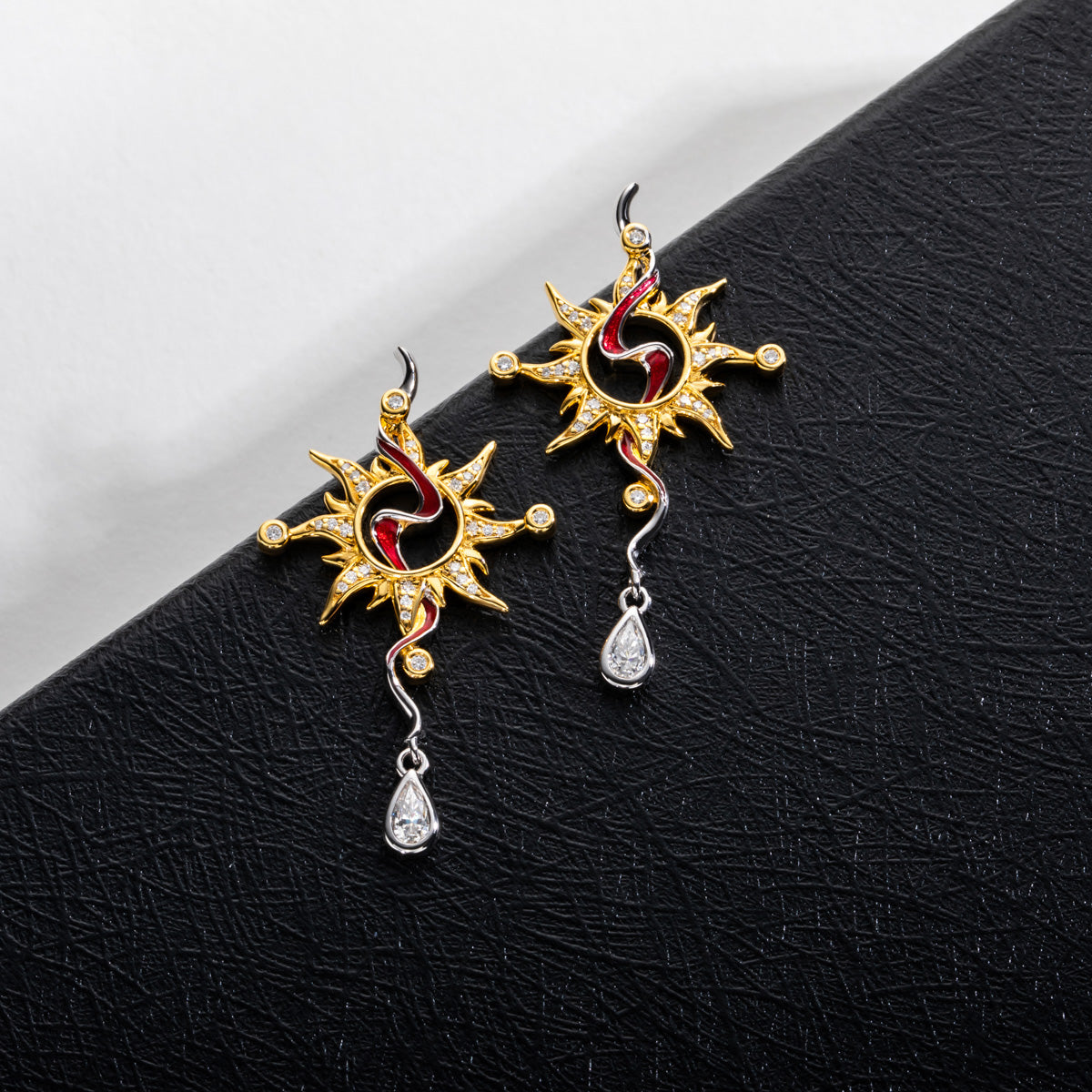 S925 Silver Drought Goddess Ba Moissanite Drop Earrings