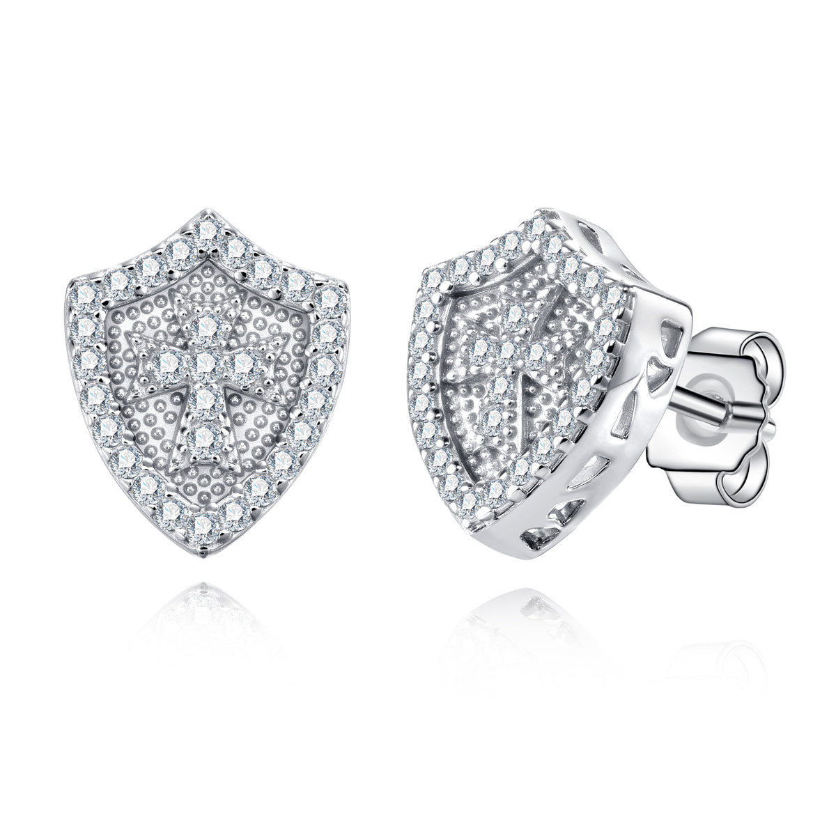 S925 Sterling‑Silver 0.30CT Moissanite Stud Earrings