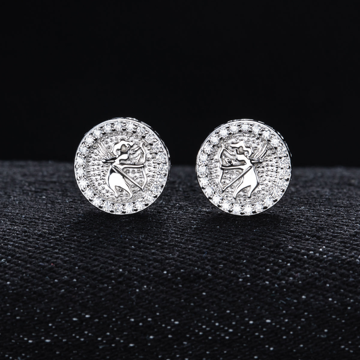 S925 Sterling‑Silver Round‑Cut Moissanite Stud Earrings