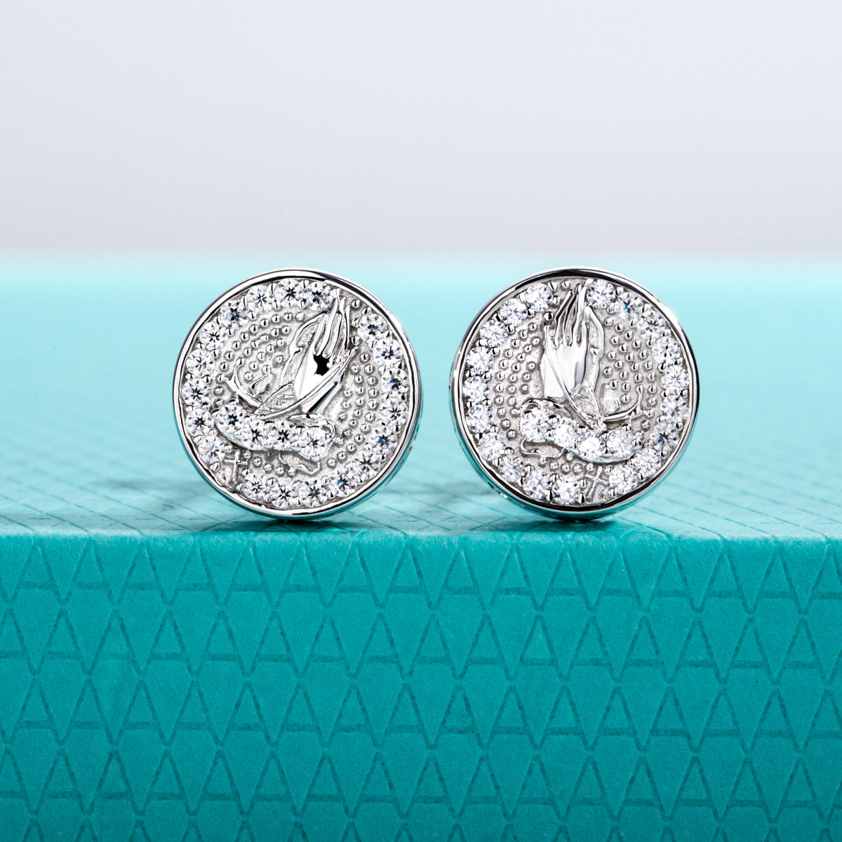 S925 Sterling‑Silver Round‑Cut Moissanite Stud Earrings