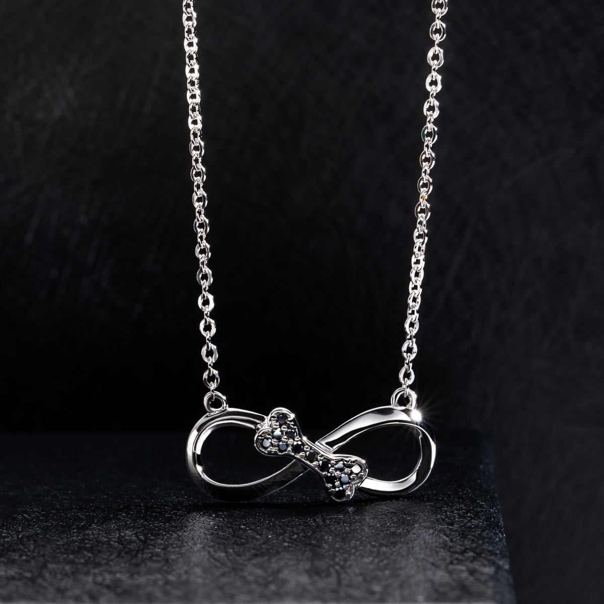 S925 Silver Black Moissanite Butterfly Clavicle Necklace