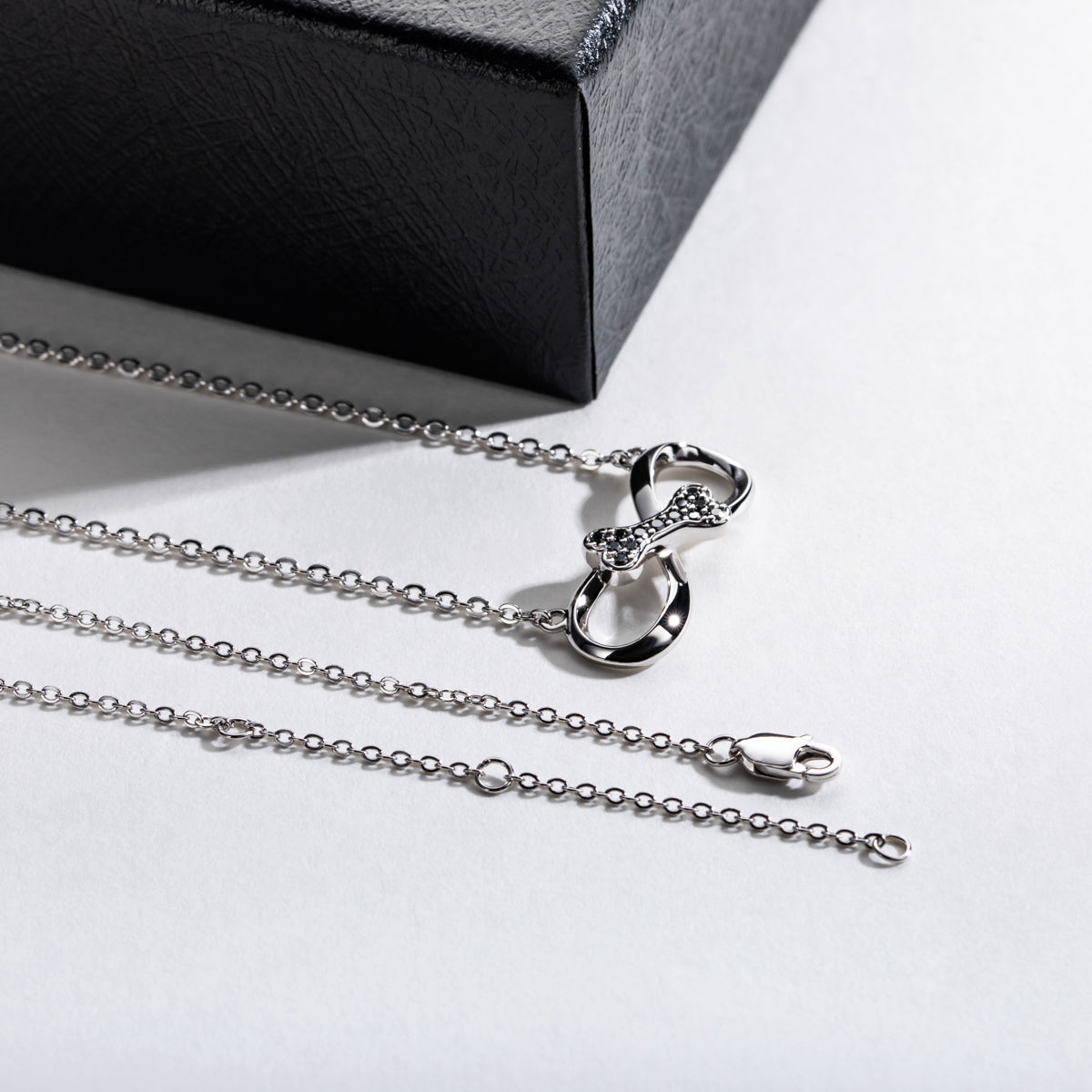 S925 Silver Black Moissanite Butterfly Clavicle Necklace