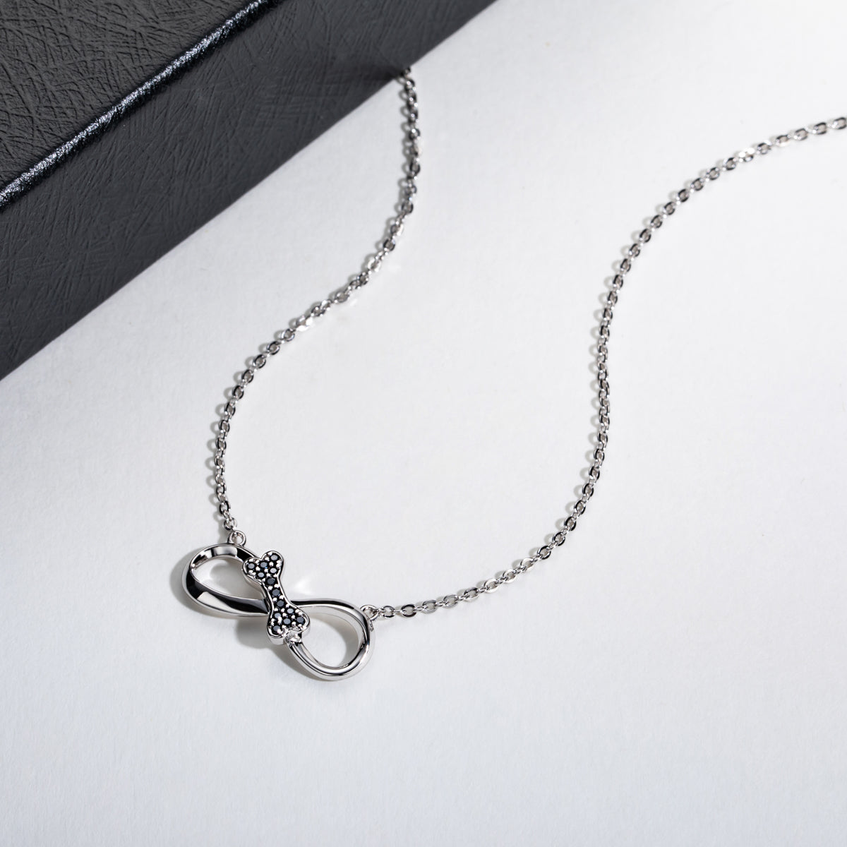 S925 Silver Black Moissanite Butterfly Clavicle Necklace
