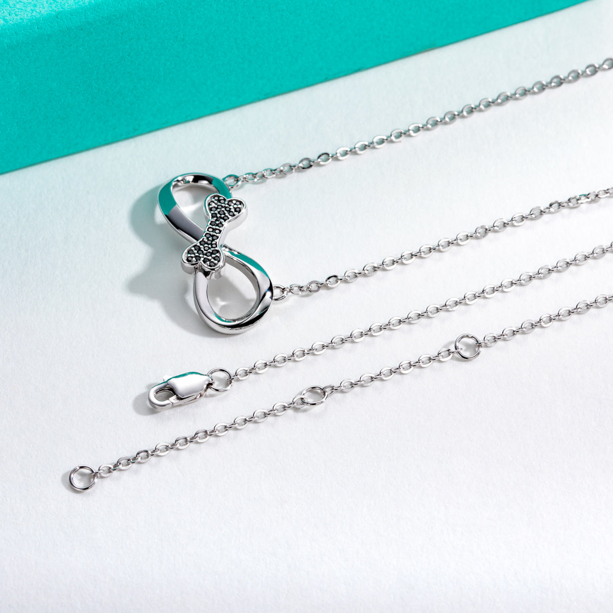 S925 Silver Black Moissanite Butterfly Clavicle Necklace
