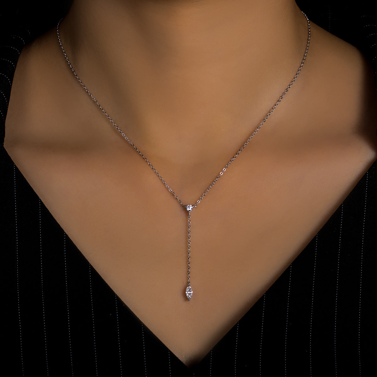 Dainty Moissanite Clavicle Necklace | S925 Silver