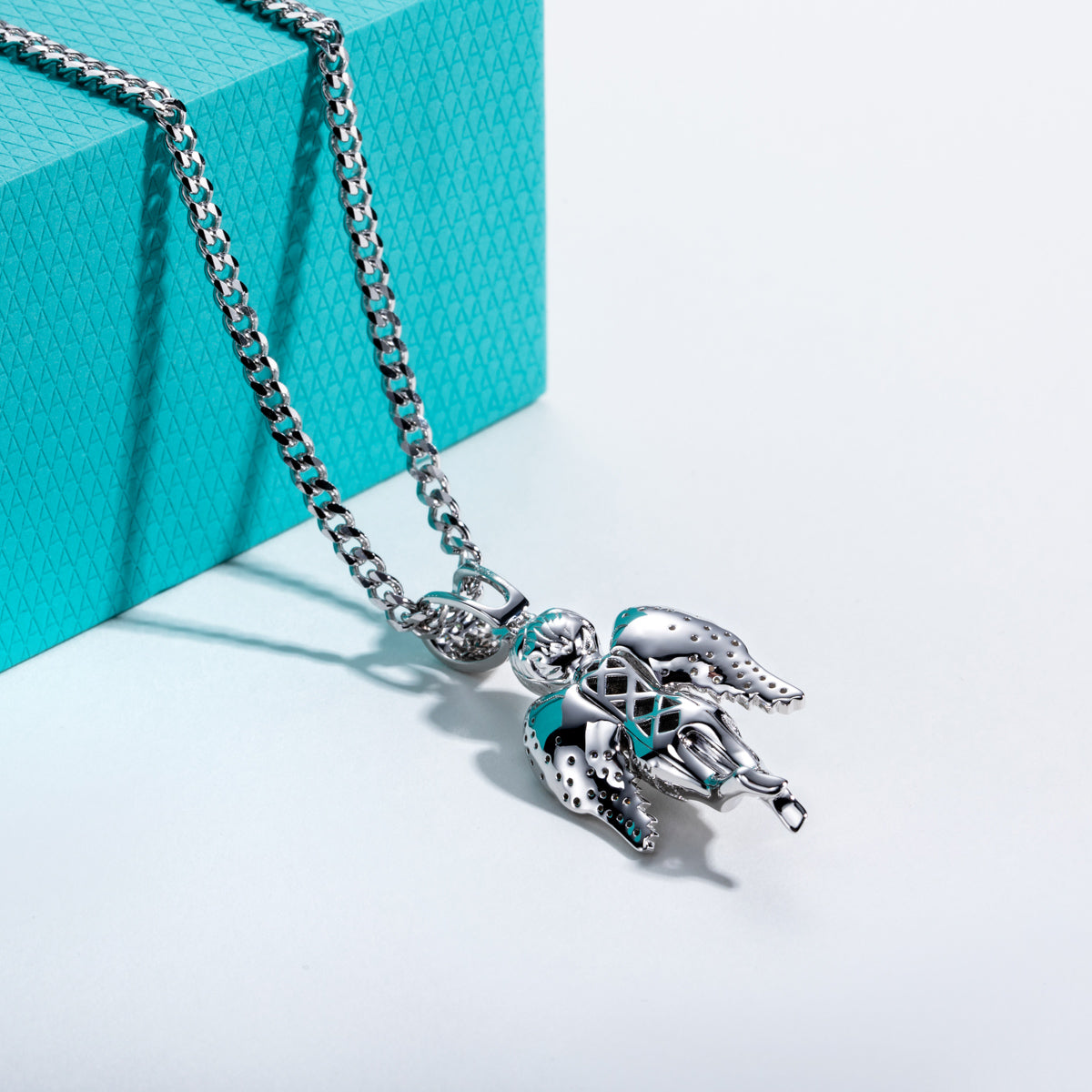 S925 Silver Moissanite Hip Hop Angel Pendant