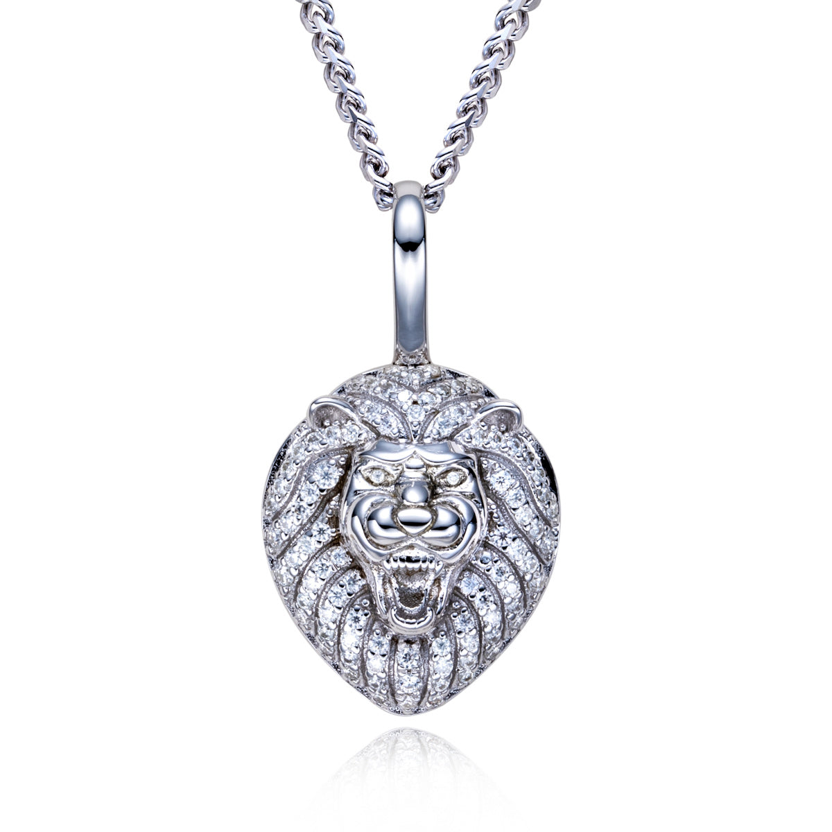 S925 Silver Moissanite Hip Hop Lion Pendant