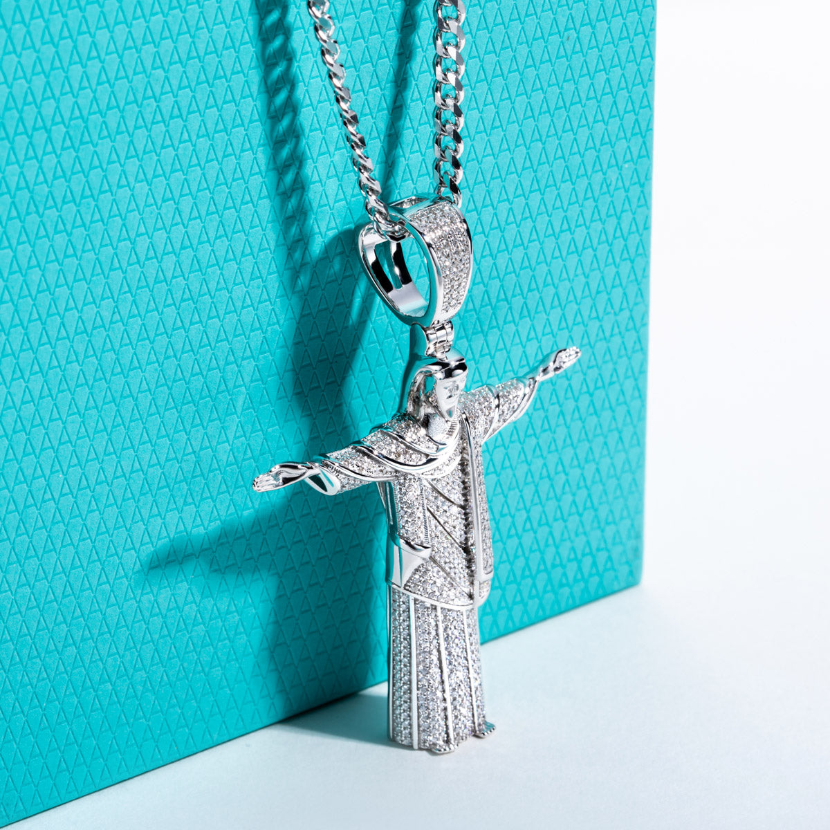 S925 Silver Moissanite Hip Hop Jesus Pendant