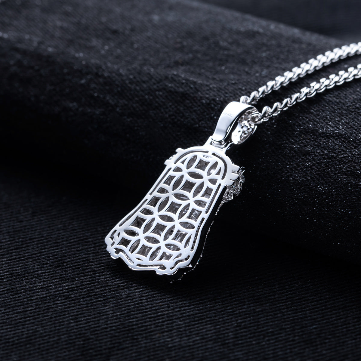 S925 Silver Moissanite Hip Hop Human Face Pendant