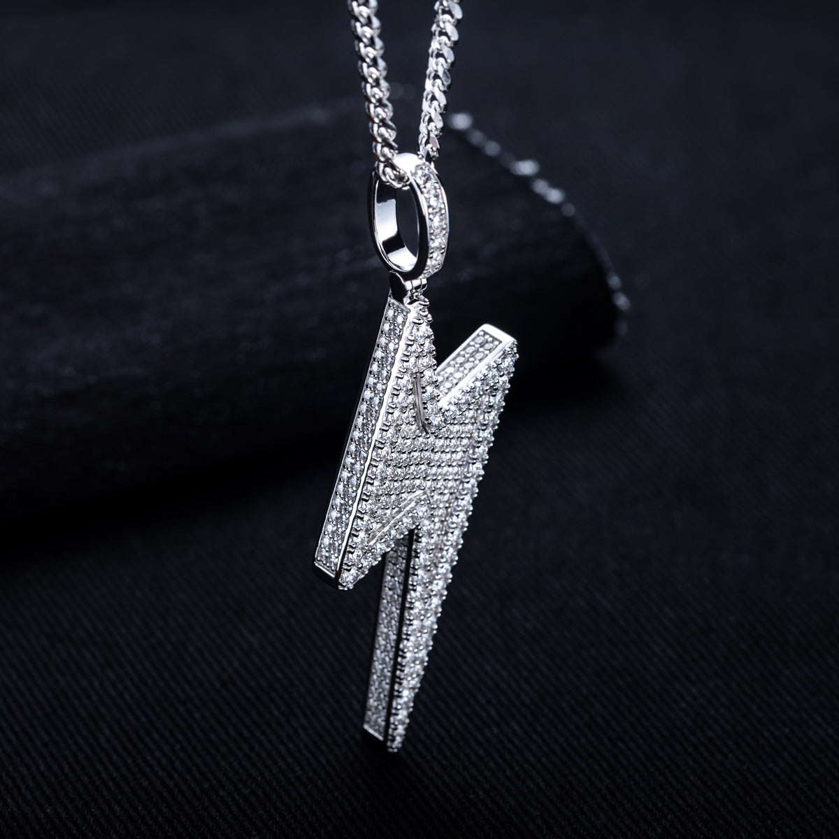 S925 Silver Moissanite Fully Paved Palm Pendant, Hip Hop Style