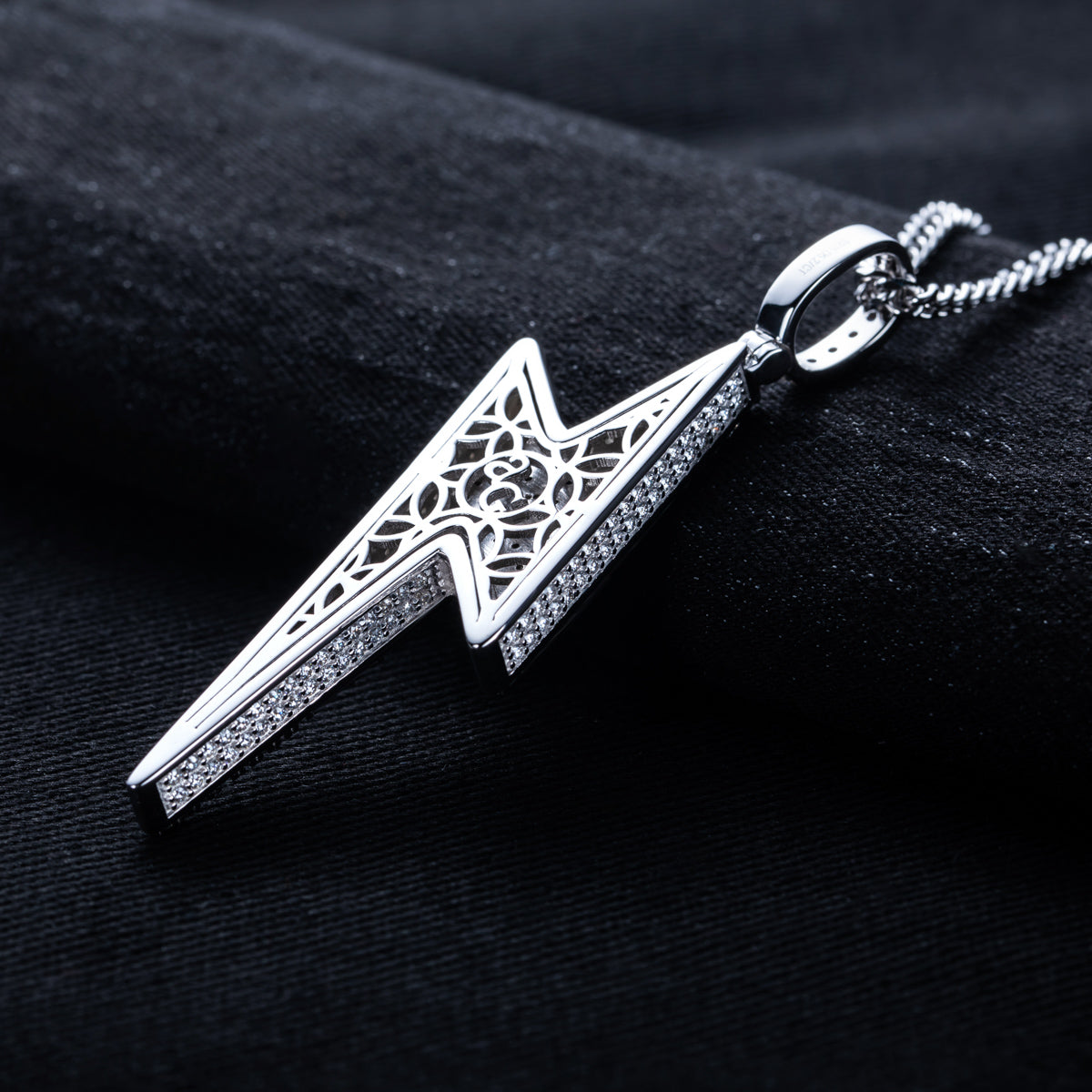 S925 Silver Moissanite Fully Paved Palm Pendant, Hip Hop Style