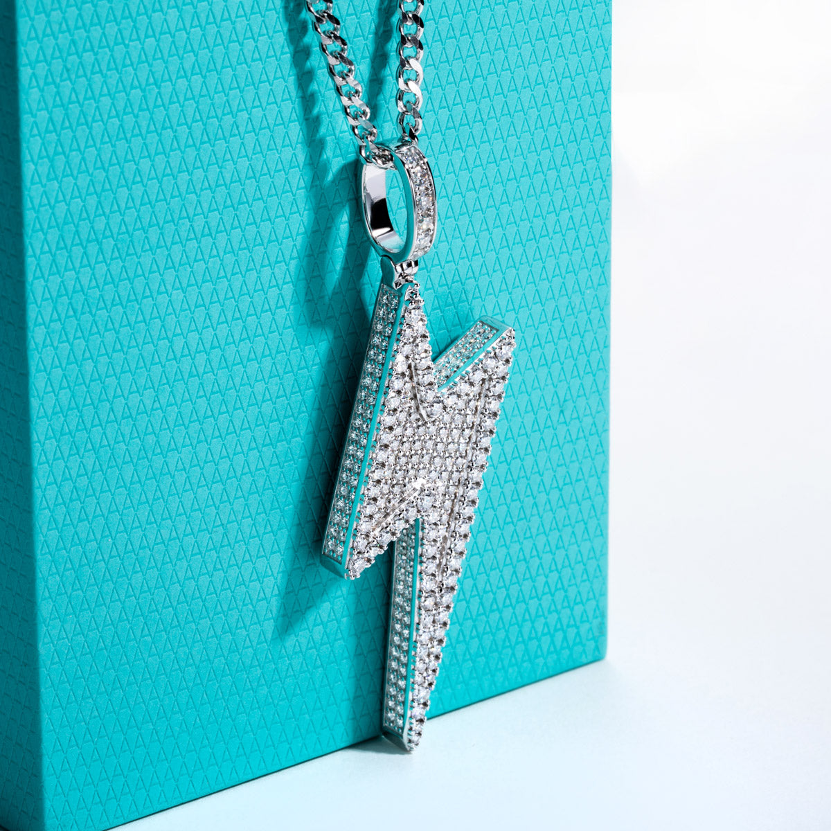 S925 Silver Moissanite Fully Paved Palm Pendant, Hip Hop Style