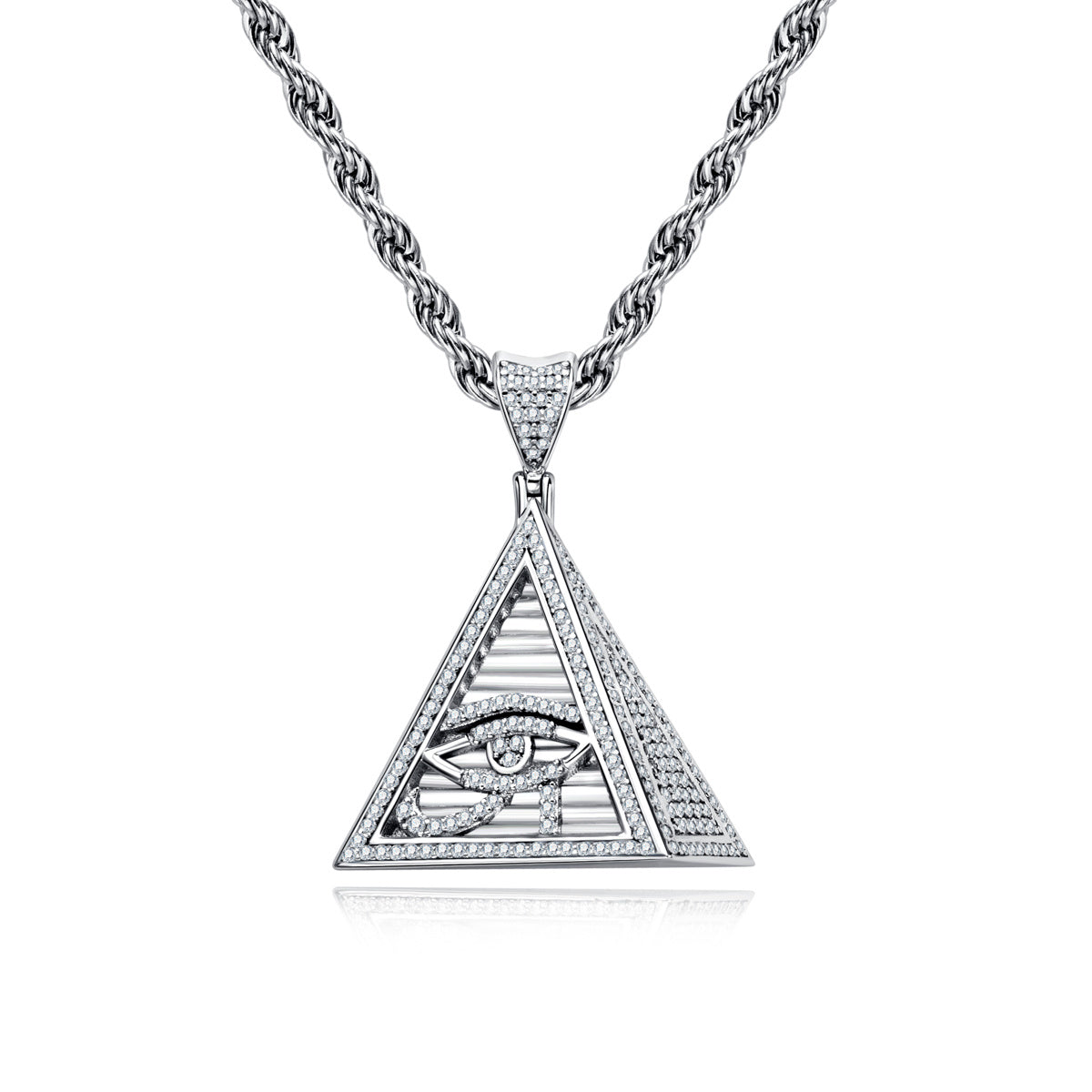 S925 Silver Moissanite Eye of Horus Pendant