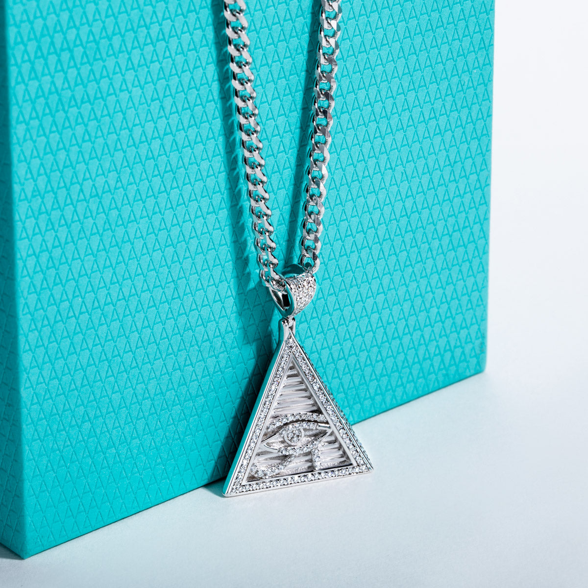 S925 Silver Moissanite Eye of Horus Pendant