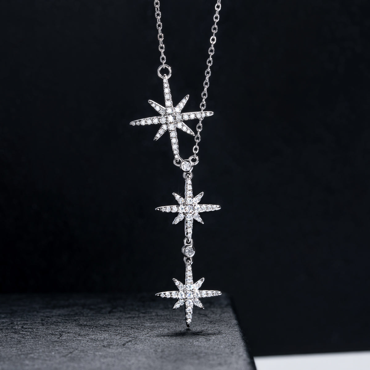 S925‑Silver Eight‑Pointed Star Moissanite Necklace