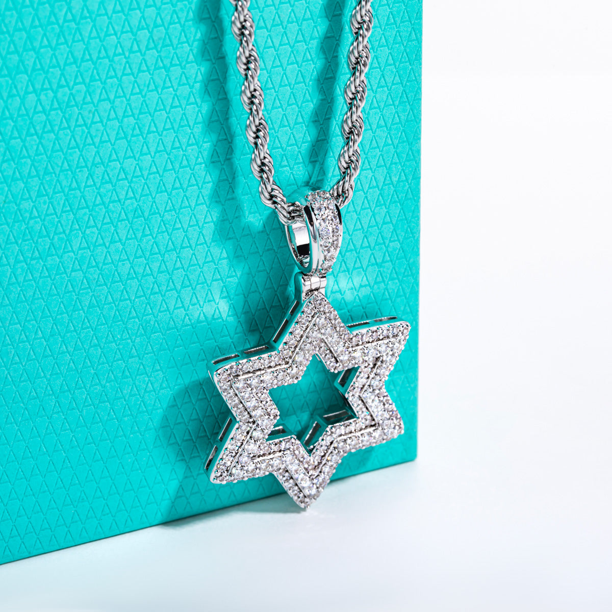 Hexagon‑Cut Moissanite Hip‑Hop Pendant