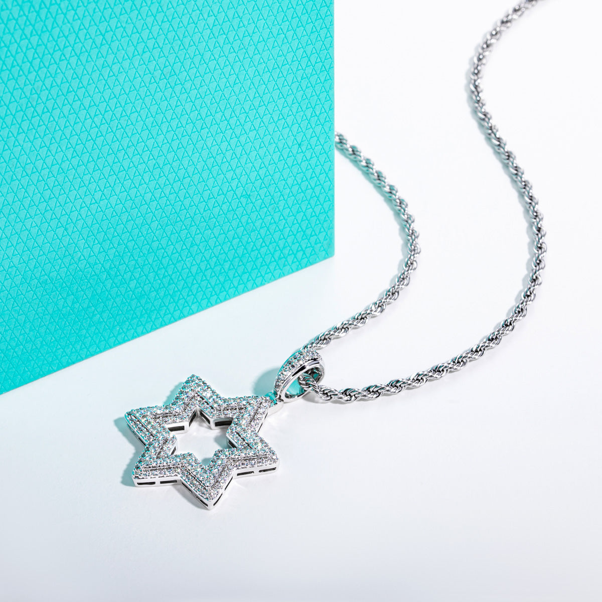 Hexagon‑Cut Moissanite Hip‑Hop Pendant