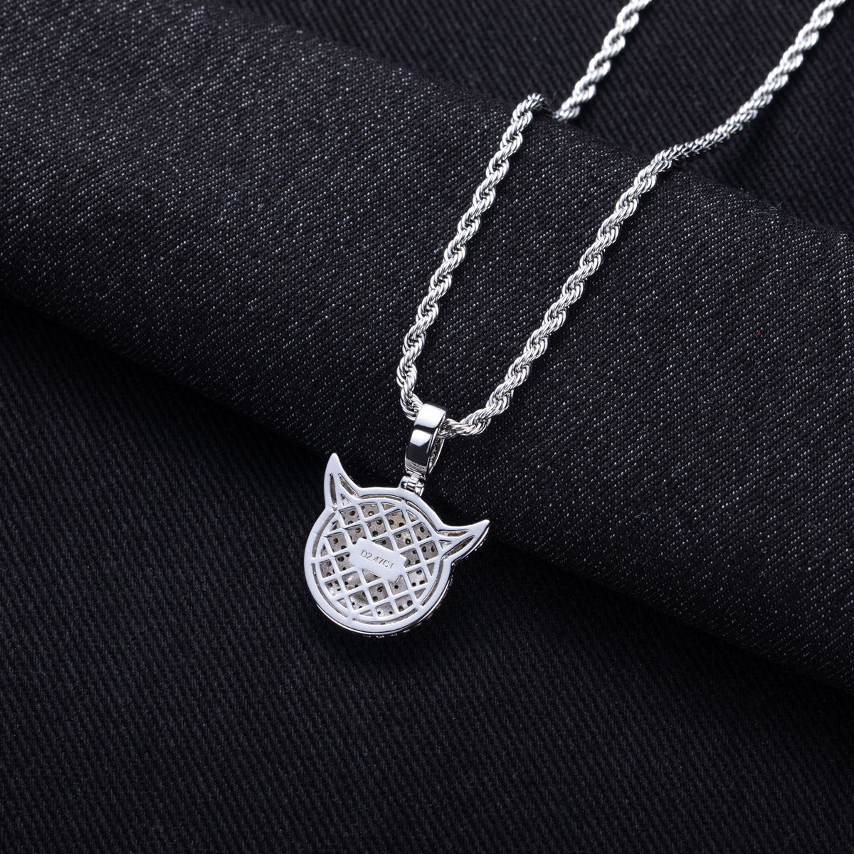 Moissanite Hip‑Hop Little Devil Pendant