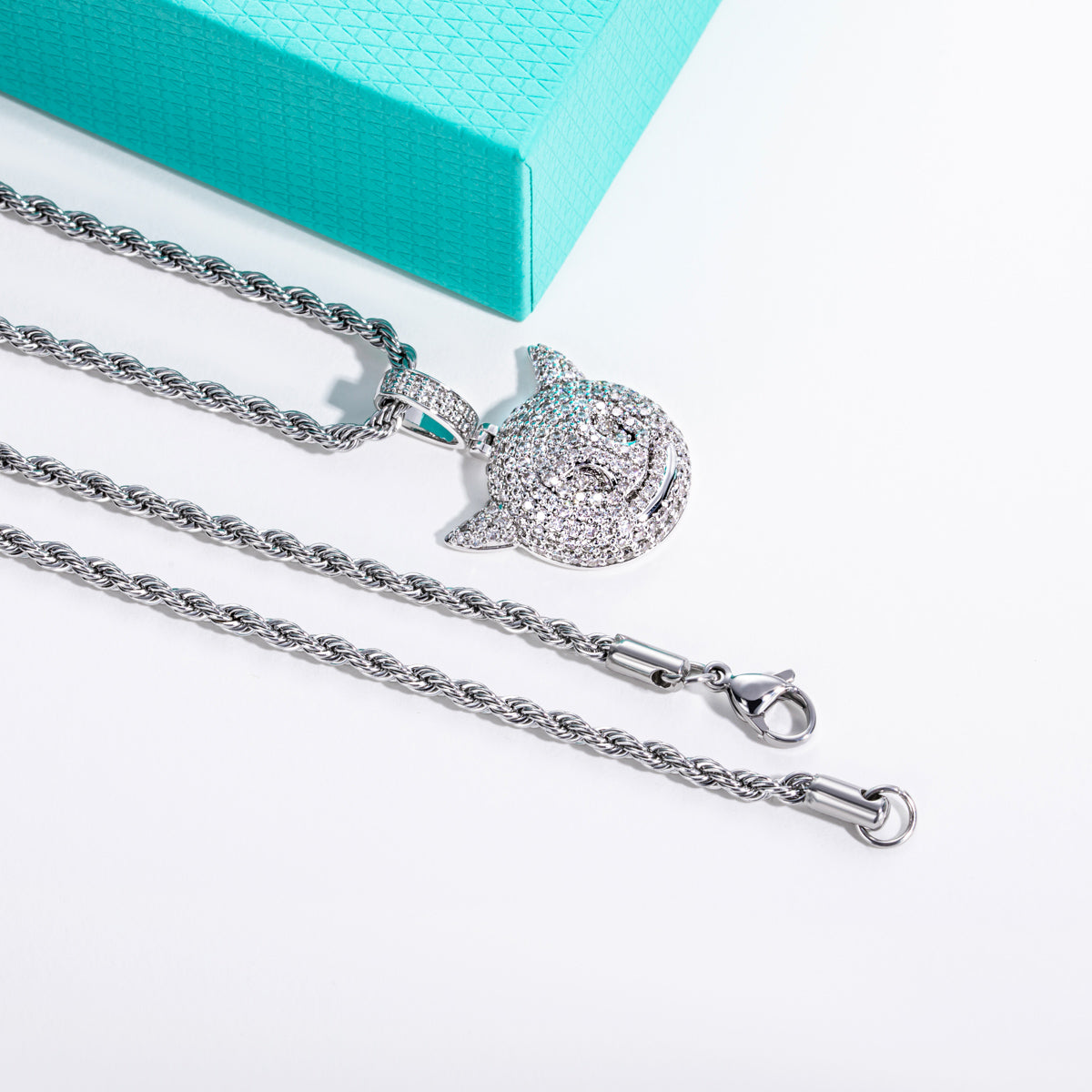 Moissanite Hip‑Hop Little Devil Pendant