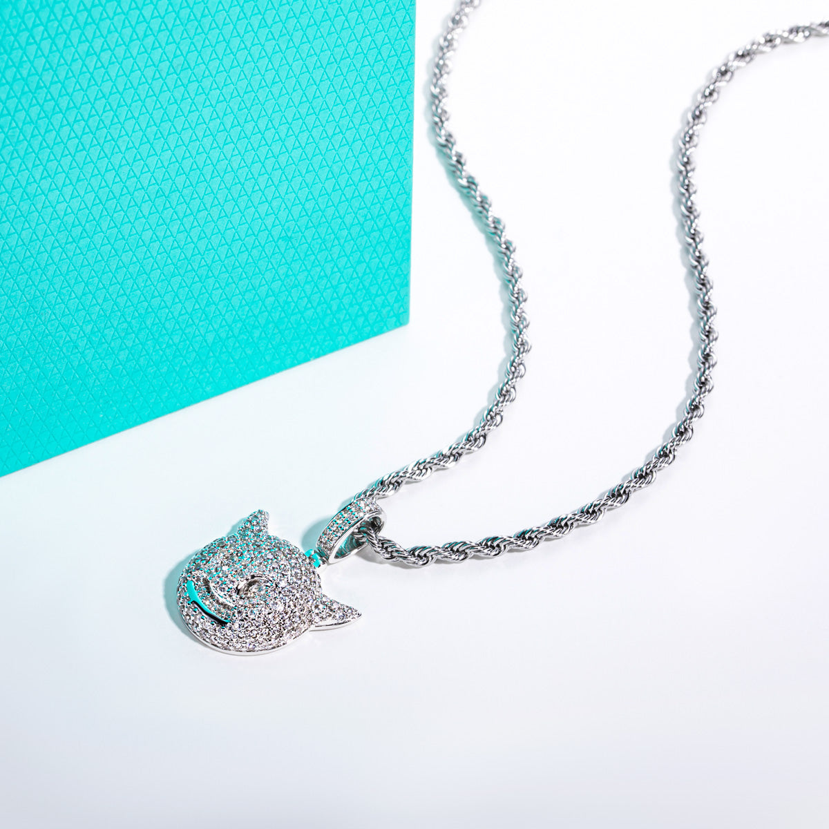 Moissanite Hip‑Hop Little Devil Pendant