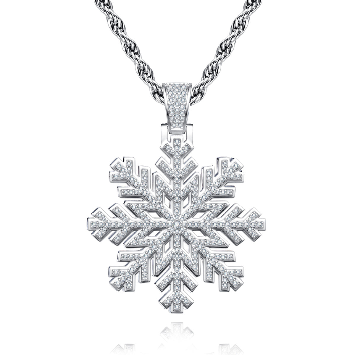 Hip‑Hop Style Snowflake Moissanite Pendant