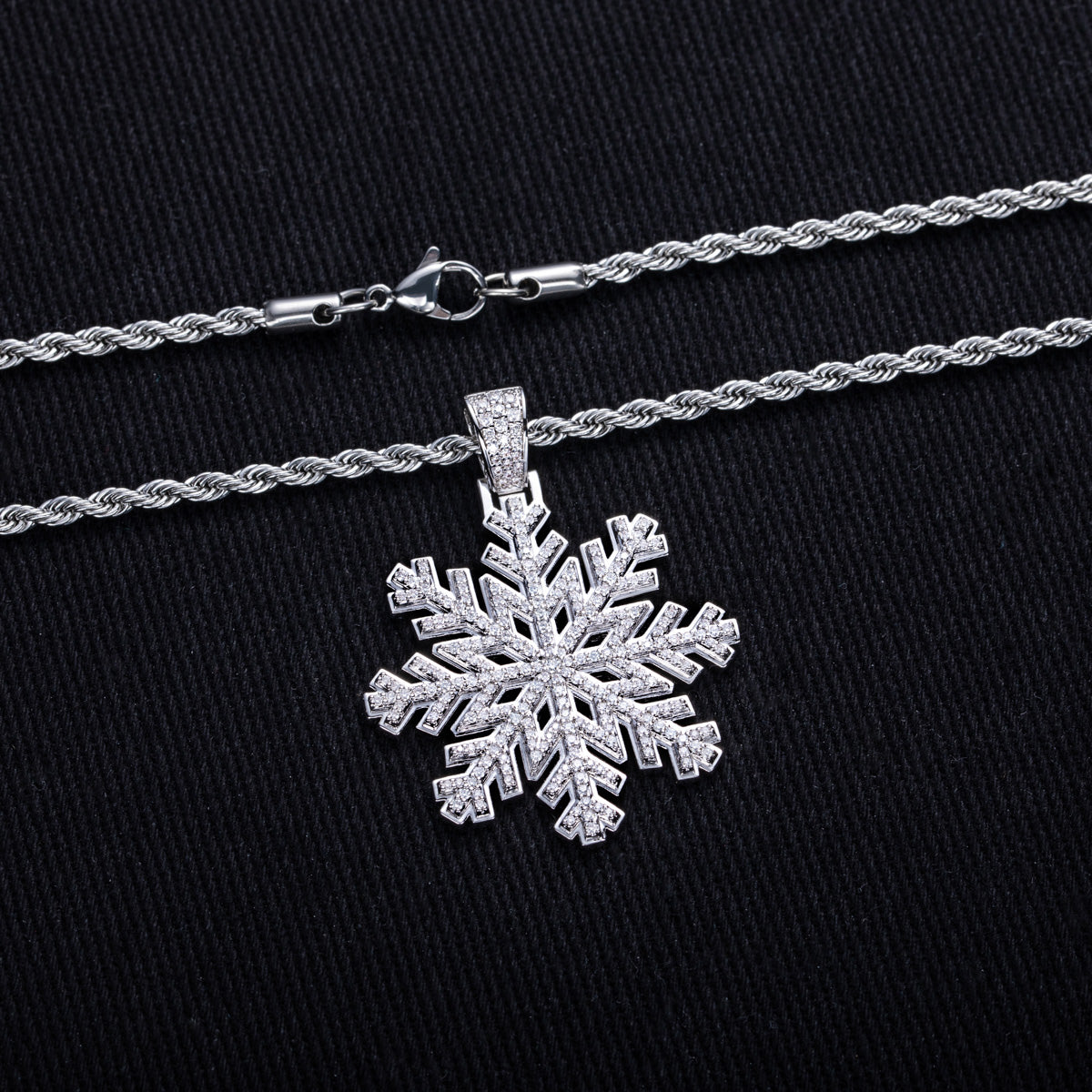 Hip‑Hop Style Snowflake Moissanite Pendant